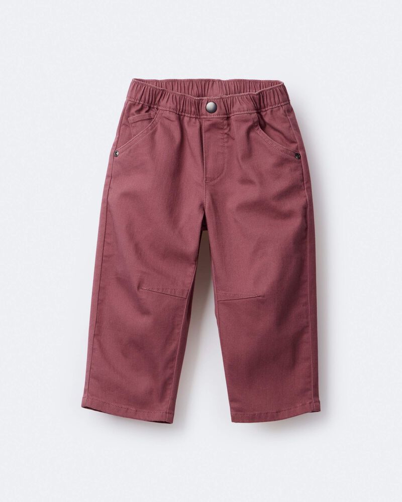Toddler Barrel Pant - Burgundy, image 6 of 8 slides