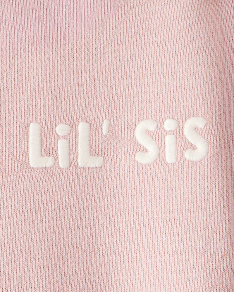 Baby Girl Organic Cotton Lil' Sis Bubble , image 4 of 5 slides