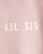 Baby Girl Organic Cotton Lil' Sis Bubble , image 4 of 5 slides