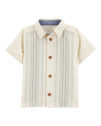 Baby Geometric Print Button-Front Shirt, 