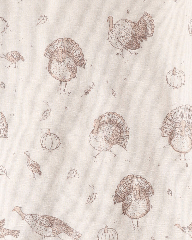 Kid Organic Cotton Pajamas in Turkey Trot Print, image 3 of 4 slides