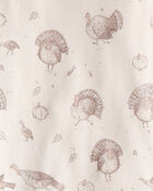 Kid Organic Cotton Pajamas in Turkey Trot Print, image 3 of 4 slides