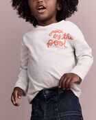 Toddler 'Juice By The Pool' Long-Sleeve Relaxed Graphic Tee - Heather Grey, image 1 of 6 slides