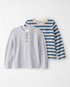 Toddler Boy 2-Pack Waffle Knit Long-Sleeve Tees Made with Organic Cotton, image 1 of 5 slides