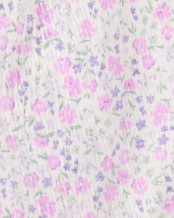 Baby 2-Piece Floral Jumpsuit & Headwrap - Purple, 