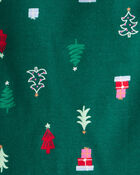 Baby Christmas 100% Cotton Snug Fit 4-Piece Pajamas - Green/White, image 5 of 5 slides