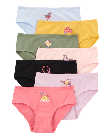 Kid 7-Pack Weekdays Hipster Stretch Cotton Undies, 