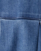 Girls 2-Piece Striped Short-Sleeve Button-Down Tee & Denim Skort Set - Multi, image 6 of 6 slides