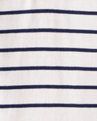 Baby Boy 2-Piece Striped Hooded Long-Sleeve Bodysuit Pant Set - White/Navy, image 3 of 5 slides