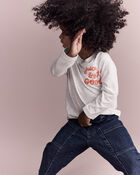 Toddler 'Juice By The Pool' Long-Sleeve Relaxed Graphic Tee - Heather Grey, image 4 of 6 slides