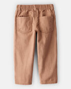 Toddler Boy  Tapered 100% Cotton Twill Pants - Tan, image 2 of 6 slides