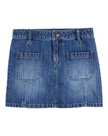 Kid Icon Denim Skirt - Blue, 