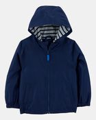 Toddler Boy Solid Windbreaker Jacket - Navy, image 1 of 3 slides