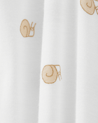 Baby Snail Print Zip-Up PurelySoft Sleep & Play Pajamas, image 2 of 5 slides
