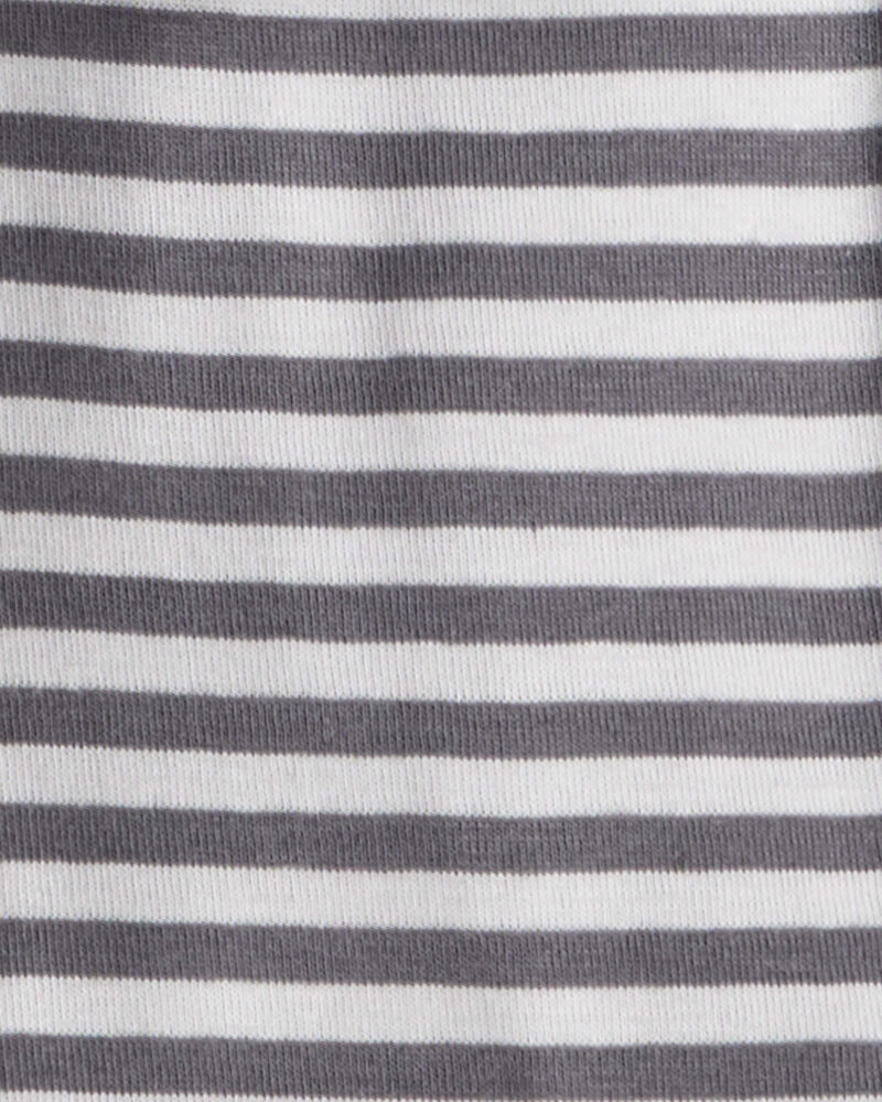 Toddler Boy Yeti Print 100% Cotton Long-Sleeve Snug Fit 4-Piece Pajamas - Grey/Green, image 4 of 5 slides