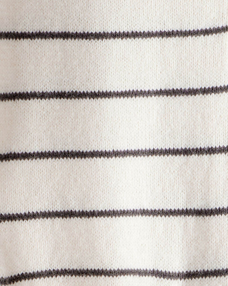 Baby Boy Striped Cotton Long-Sleeve Jumpsuit, image 3 of 5 slides