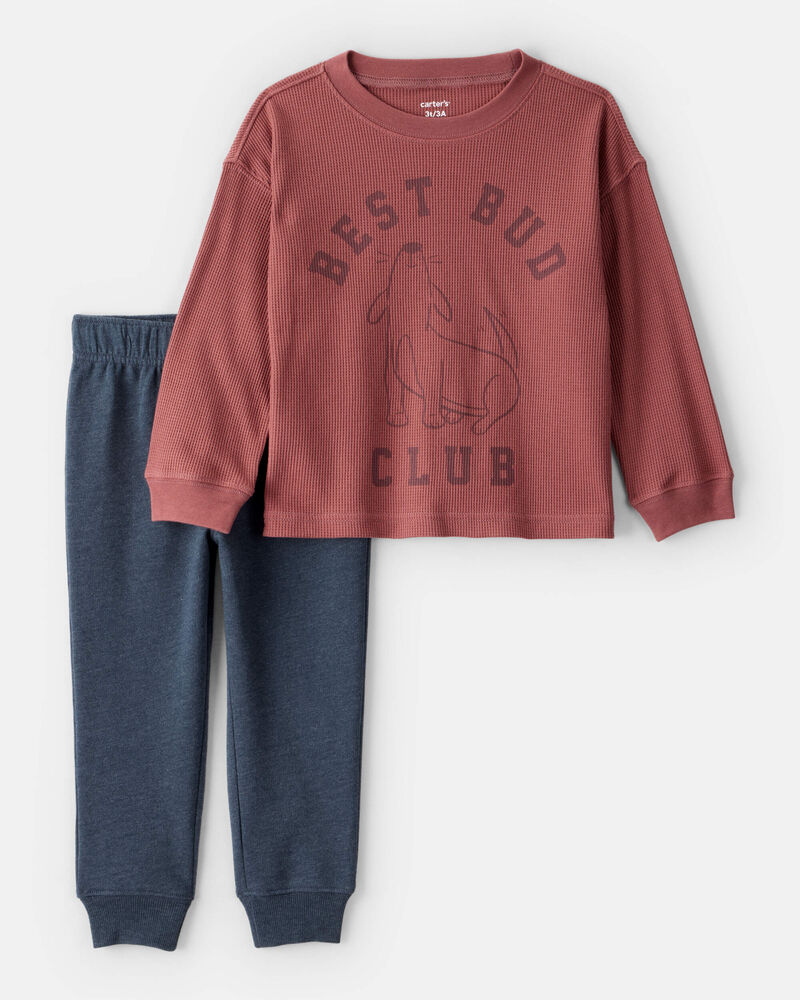 Toddler Boy Best Bud Long-Sleeve Tee & Pant Set, image 1 of 4 slides
