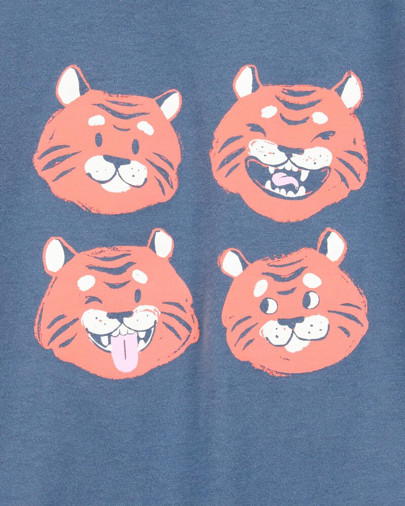 Toddler Tiger Short-Sleeve Graphic Tee - Blue, image 2 of 3 slides