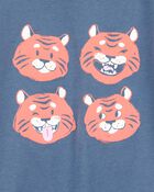 Toddler Tiger Short-Sleeve Graphic Tee - Blue, image 2 of 3 slides