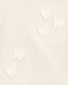 Toddler Butterfly Short-Sleeve Top - Ivory, image 2 of 3 slides