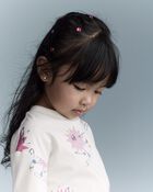 Toddler Girl Skiing Abstract Long-Sleeve Relaxed Graphic Tee - Cream, image 3 of 6 slides