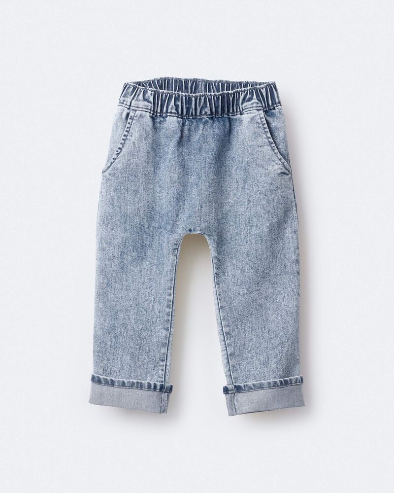 Toddler Playground Pant in Avenue Wash Denim - Blue, image 2 of 7 slides