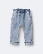 Toddler Playground Pant in Avenue Wash Denim - Blue, image 2 of 7 slides