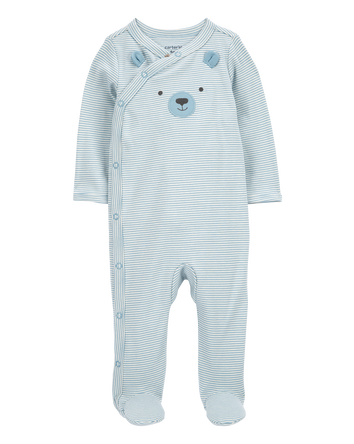 Baby Bear Snap-Up Cotton Sleep & Play Pajamas, 