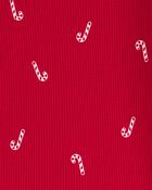 Toddler 2-Piece Candy Cane Thermal Pajamas, image 2 of 3 slides