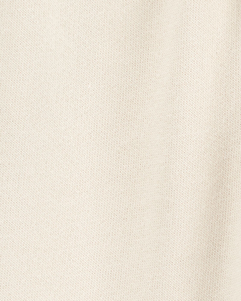 Baby 2-Piece French Terry Pullover & Pant Set - Cream, image 6 of 6 slides
