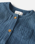 Baby Organic Cotton Gauze Jumpsuit, image 2 of 4 slides