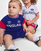 Baby Umbro England Soccer Romper - Blue/Red, image 2 of 6 slides