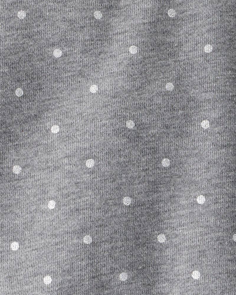 Baby Girl DayDream Fleece Polka Dot Sweatshirt - Grey, image 2 of 3 slides
