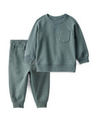 Baby Boy 2-Piece DayDream Fleece Long-Sleeve Sweatshirt & Joggers Set - Green, image 1 of 6 slides