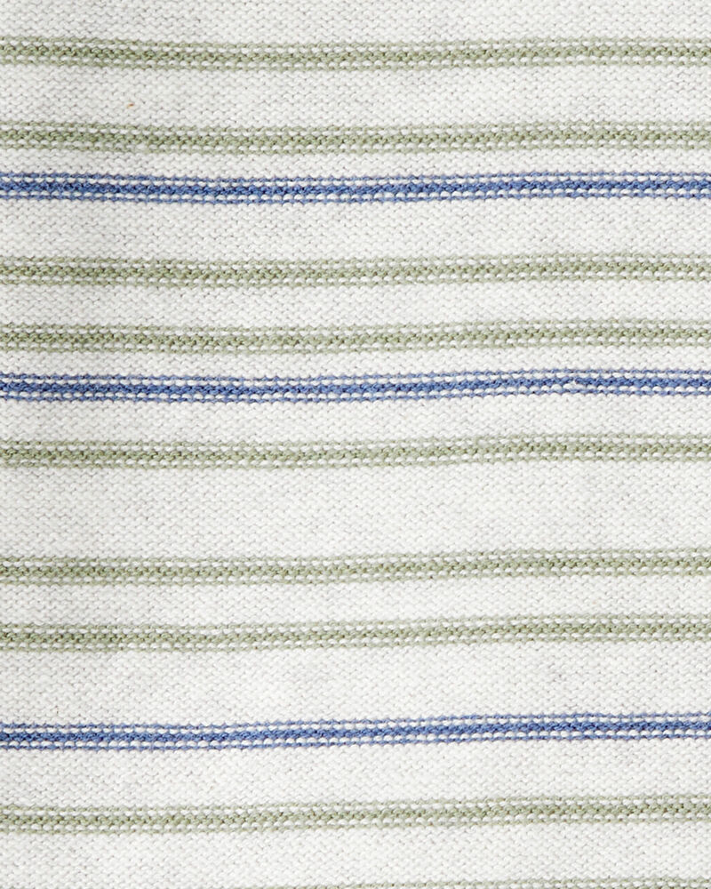 Baby Boy Long-Sleeve Stripe Fashion Top - Grey, image 2 of 3 slides