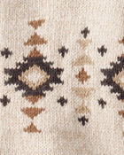 Toddler Boy Southwestern Zip-Up Sweater - Ivory, image 2 of 3 slides