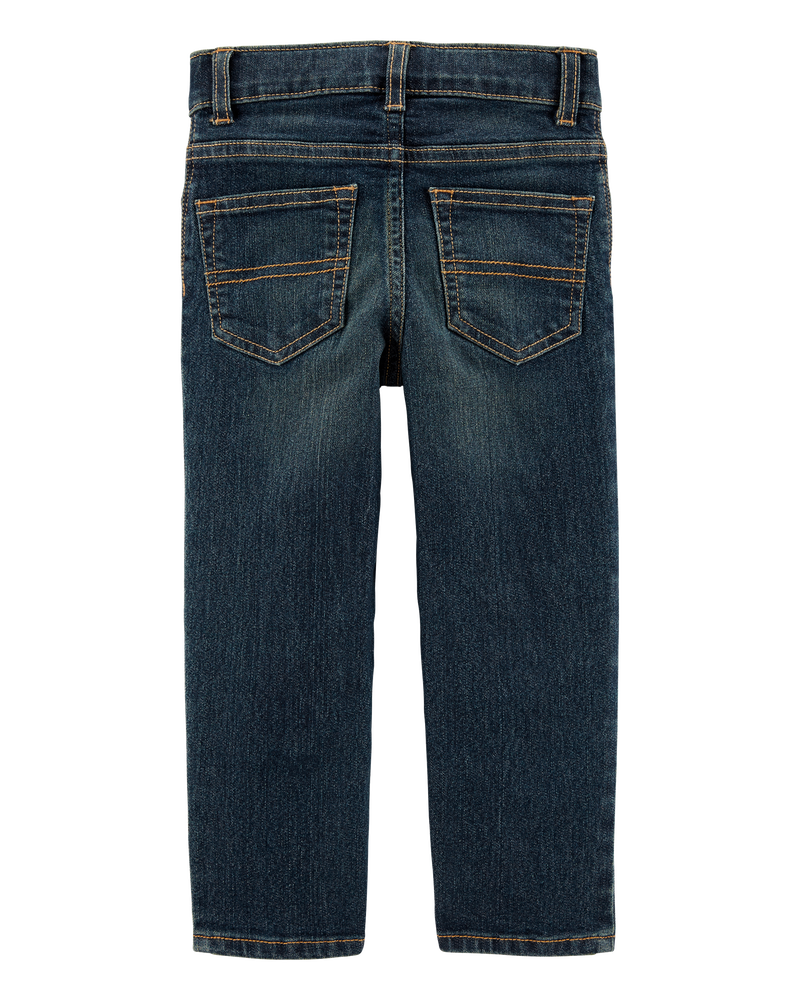 Baby Faded Dark Wash Straight-Leg Jeans, image 2 of 4 slides