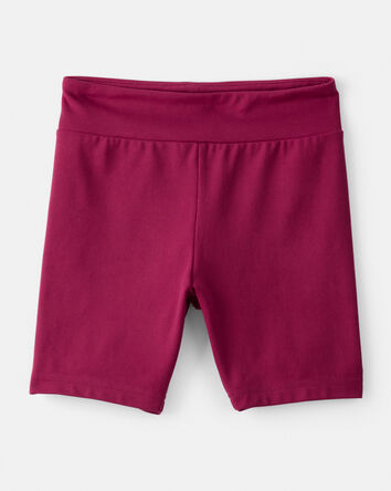Girls Knit Bike Shorts - Burgundy, 