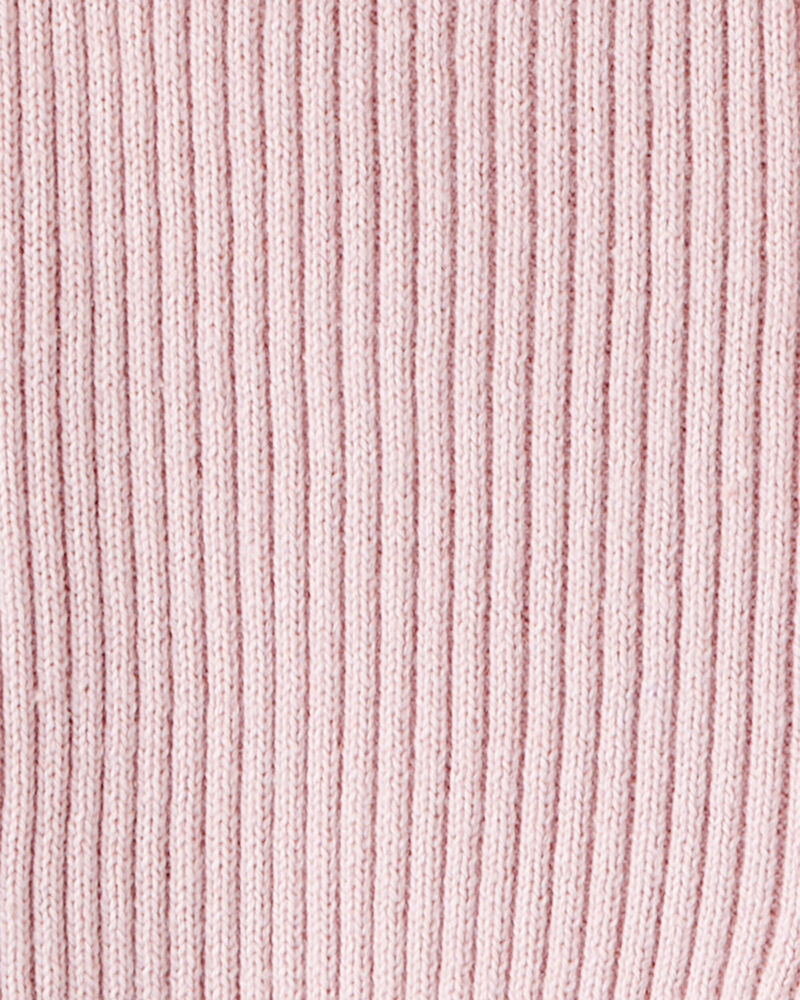 Baby Girl 2-Piece Organic Cotton Sweater Knit Set in Cosmos Garden Print, image 3 of 5 slides