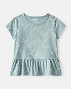 Toddler Girl 2-Piece Heart Print Top & Stretch Leggings Set - Green, image 2 of 8 slides