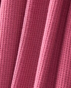 Baby Girl PurelySoft Long-Sleeve 2-Way Zip 1-Piece Pajamas - Pink, image 3 of 6 slides