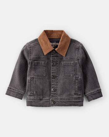Baby Boy Denim Long-Sleeve Fashion Jacket - Black, 