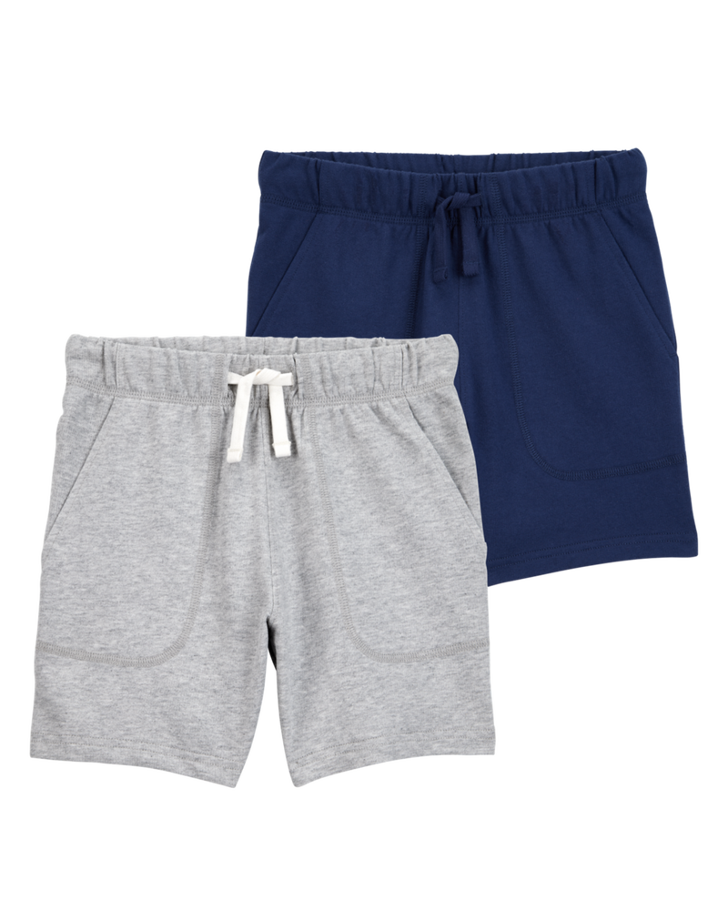Kid 2-Pack Pull-On French Terry Shorts, image 1 of 7 slides