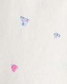 Baby Girl Winter Print Long-Sleeve Top - White, image 2 of 3 slides