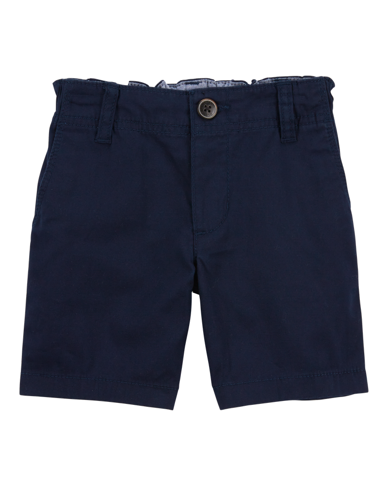 Toddler Boy Stretch Chino Shorts - Navy, image 1 of 4 slides