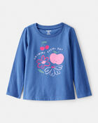 Toddler Girl Growing Every Day Long-Sleeve Graphic Tee - Blue, image 1 of 3 slides
