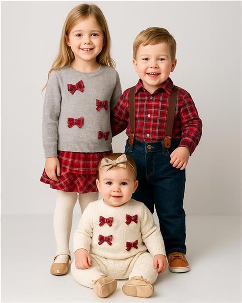 Baby Girl Plaid Cotton Skort - Red, image 2 of 5 slides