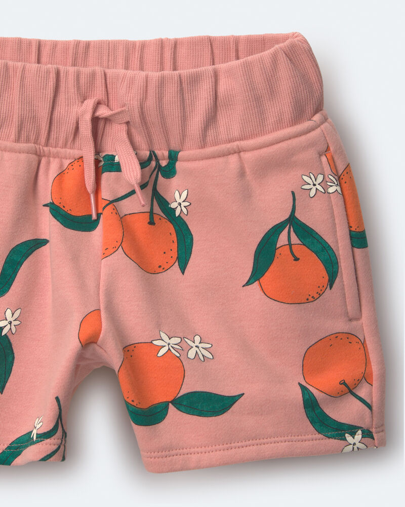 Toddler City Park&trade; Short in Clementine Grove Print - Light Pink, image 6 of 6 slides
