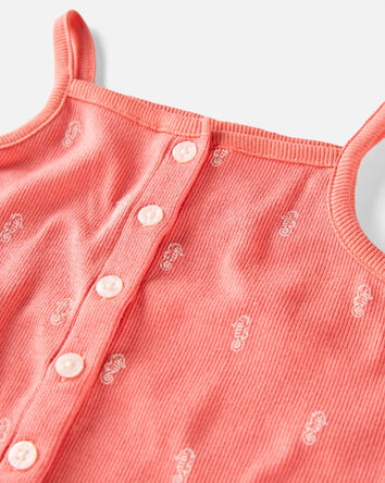 Toddler Organic Cotton Knit Romper in Seahorse Print, 