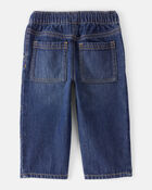 Baby Boy  Pull-On Wide-Leg Denim Jeans - Dark Wash, image 2 of 4 slides